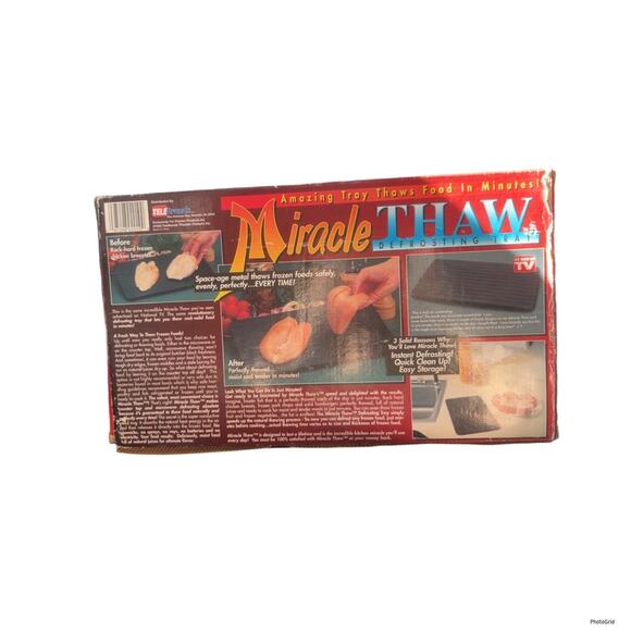 In Box 1995 Original Miracle Thaw Genuine Defrosting Tray As Seen On TV 🔥HOT🔥 - Picture 3 of 3